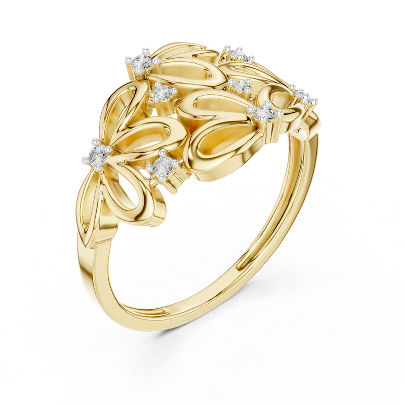 Ladies Ring 12#10070@L - Yellow Gold - Image
