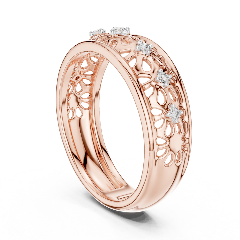 Ladies Ring 12#10071@L@7 - Rose Gold - Image