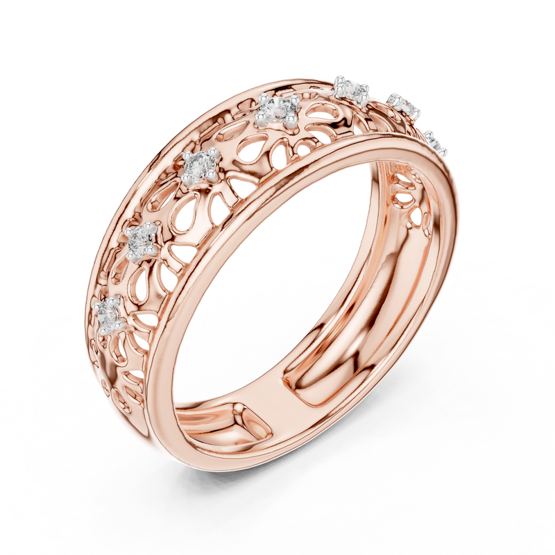 Ladies Ring 12#10071@L@7 - Rose Gold - Image