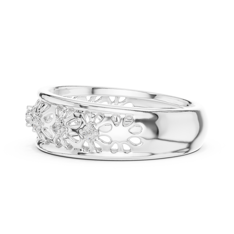 Ladies Ring 12#10071@L@7 - White Gold - Image