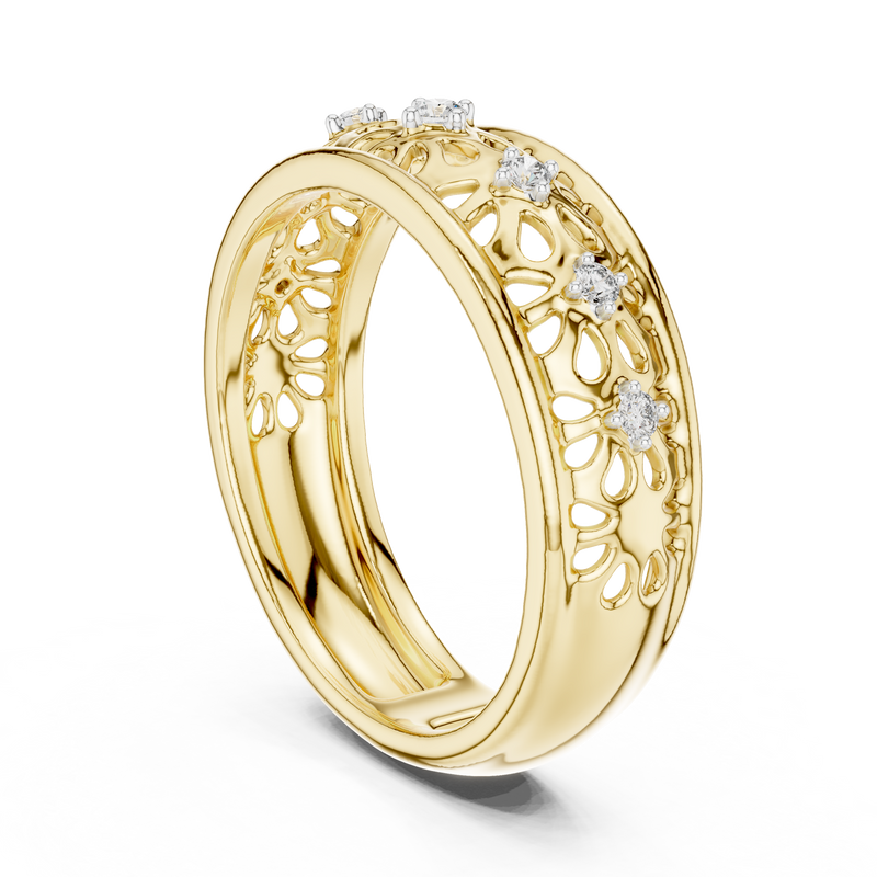 Ladies Ring 12#10071@L@7 - Yellow Gold - Image