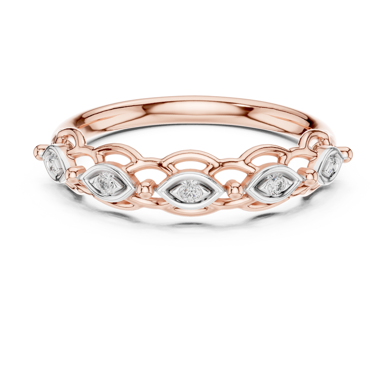 Ladies Ring 12#10072@L - Rose Gold - Image