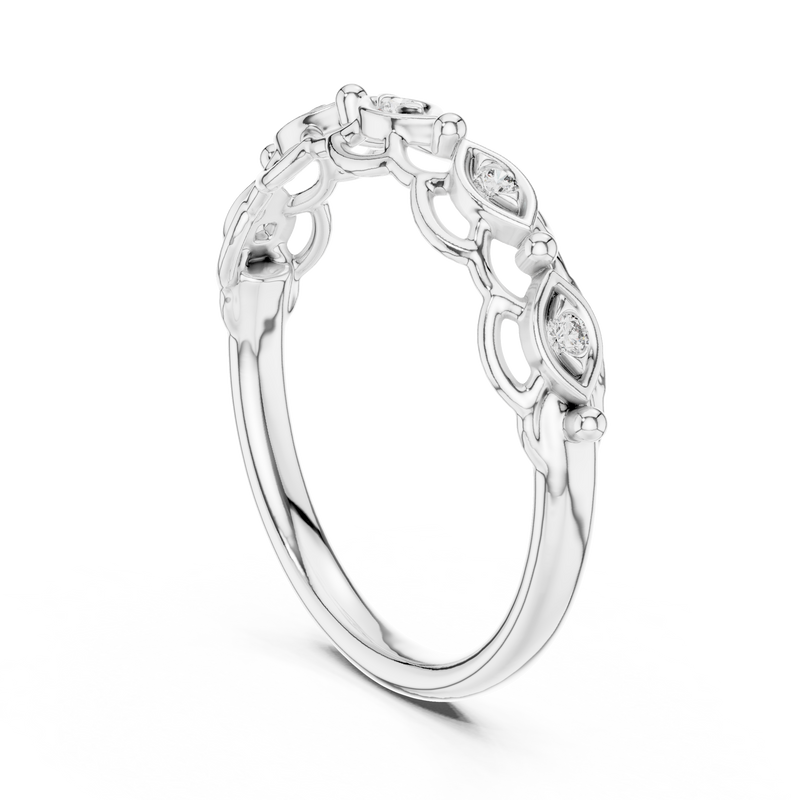 Ladies Ring 12#10072@L - White Gold - Image