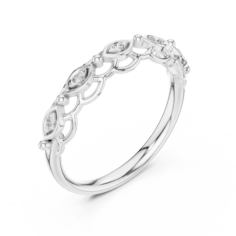 Ladies Ring 12#10072@L - White Gold - Image