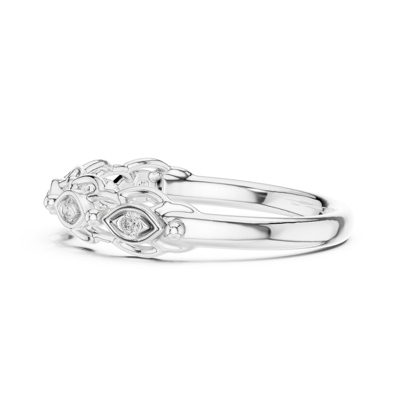 Ladies Ring 12#10072@L - White Gold - Image