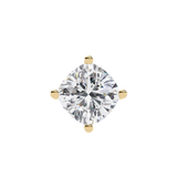 14K White Gold IGI Certified Cushion Cut Diamond Solitaire Pendant – D-E Color, VVS–VS Clarity, Pass Through Design