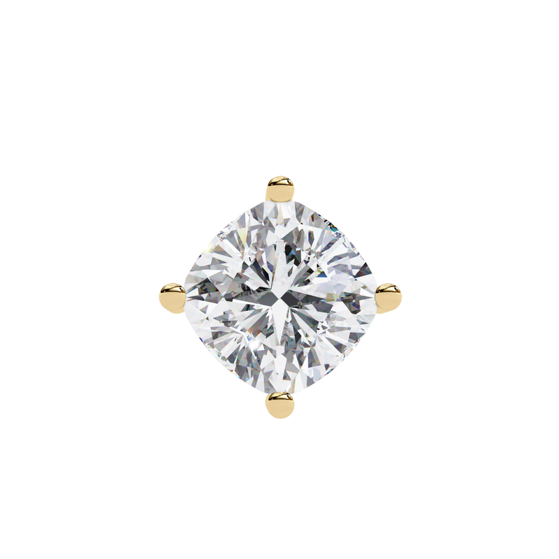 14K White Gold IGI Certified Cushion Cut Diamond Solitaire Pendant – D-E Color, VVS–VS Clarity, Pass Through Design
