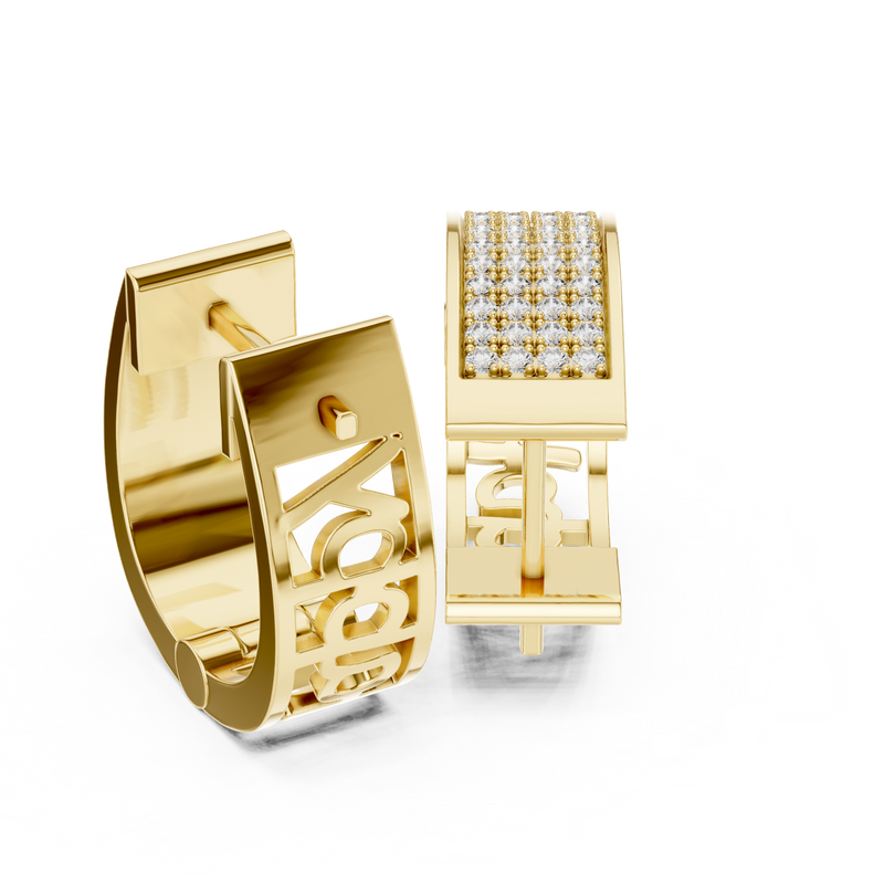 Earring 12@7 - Yellow Gold - Image