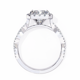 14k IGI certified radiant ring with E-F color VVS-VS clarity diamonds 124