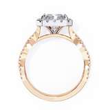 14k IGI certified radiant ring with E-F color VVS-VS clarity diamonds 124
