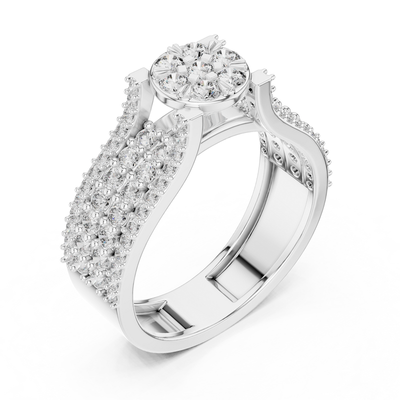 Ladies Ring 1311@7 - White Gold - Image