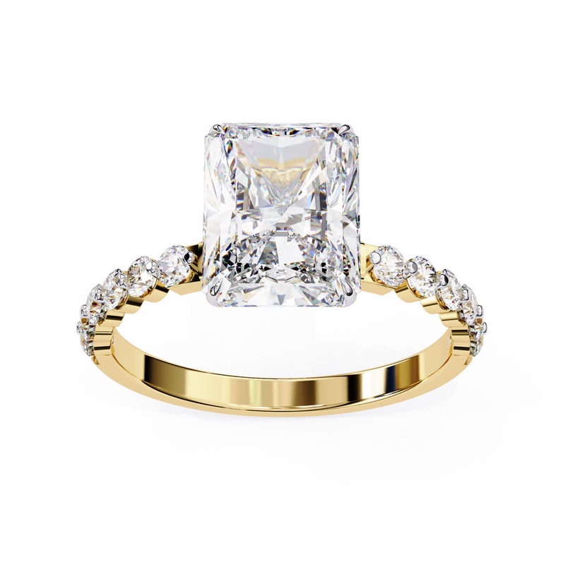 14k IGI certified emerald ring with E-F color VVS-VS clarity diamonds 125