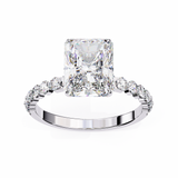 14k IGI certified emerald ring with E-F color VVS-VS clarity diamonds 125