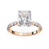 14k IGI certified emerald ring with E-F color VVS-VS clarity diamonds 125