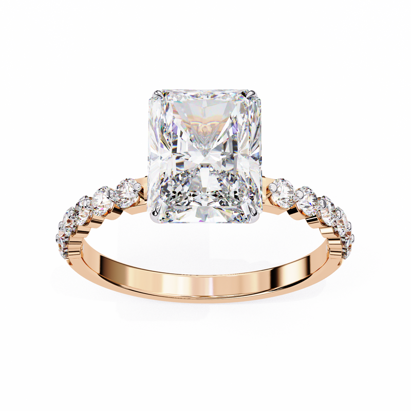 14k IGI certified emerald ring with E-F color VVS-VS clarity diamonds 125