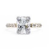 14k IGI certified emerald ring with E-F color VVS-VS clarity diamonds 125