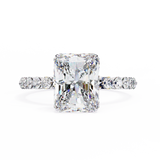 14k IGI certified emerald ring with E-F color VVS-VS clarity diamonds 125