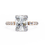 14k IGI certified emerald ring with E-F color VVS-VS clarity diamonds 125