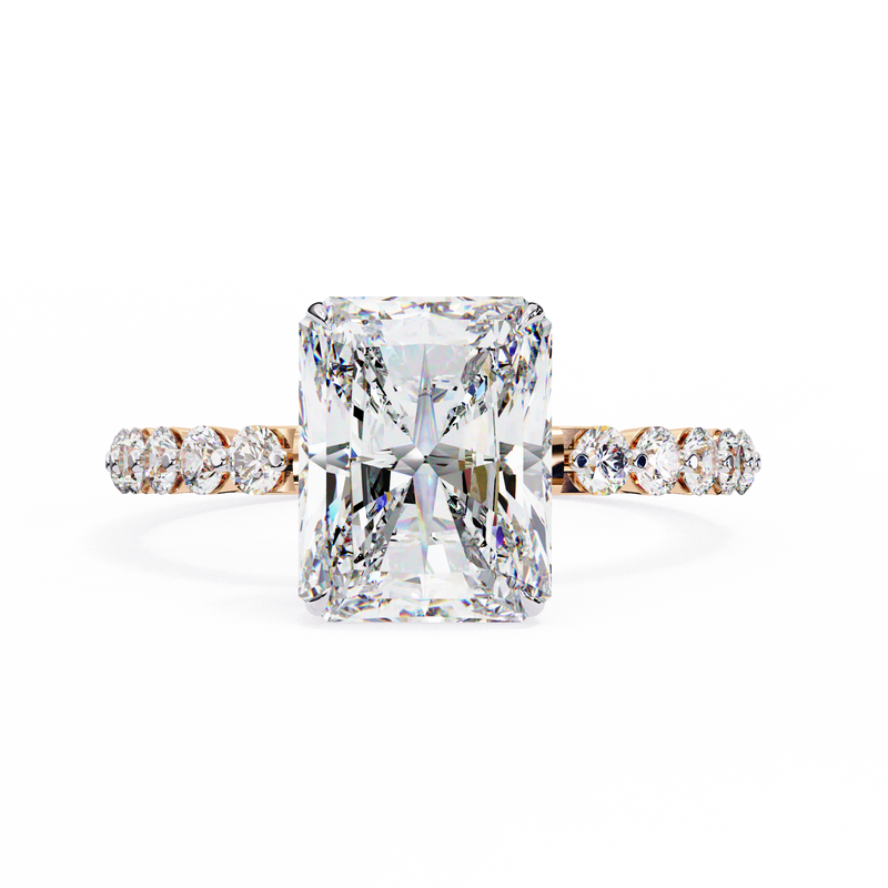 14k IGI certified emerald ring with E-F color VVS-VS clarity diamonds 125