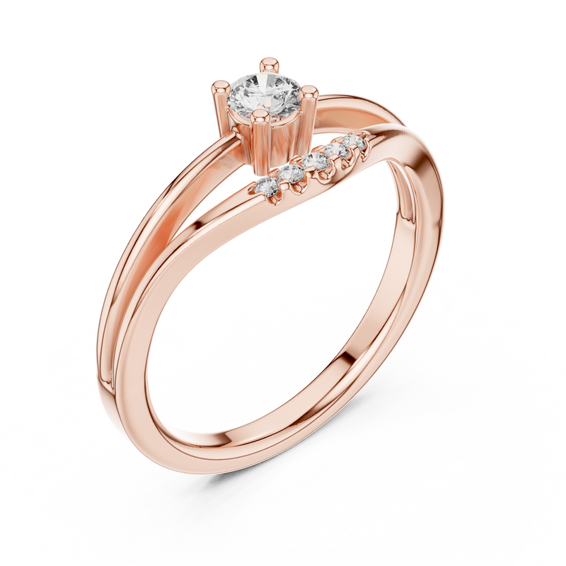 Ladies Ring 1336@7 - Rose Gold - Image