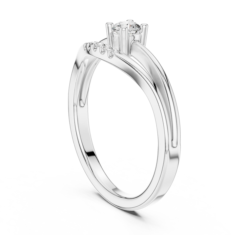 Ladies Ring 1336@7 - White Gold - Image