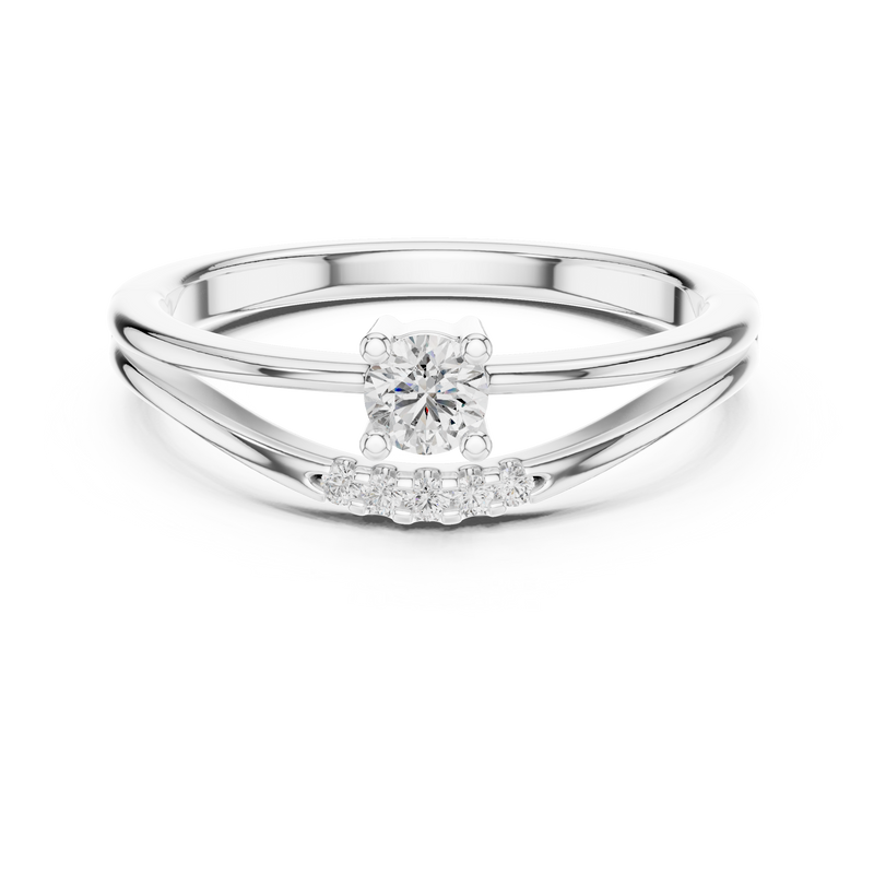 Ladies Ring 1336@7 - White Gold - Image