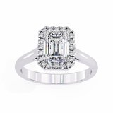 14k IGI certified radiant ring with E-F color VVS-VS clarity diamonds 127