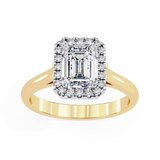 14k IGI certified radiant ring with E-F color VVS-VS clarity diamonds 127