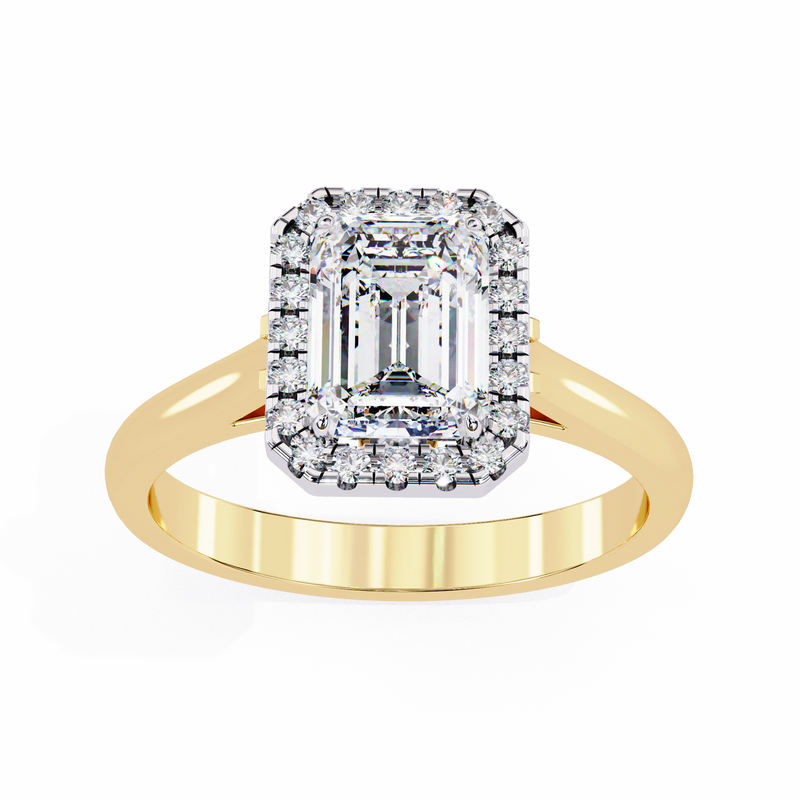 14k IGI certified radiant ring with E-F color VVS-VS clarity diamonds 127