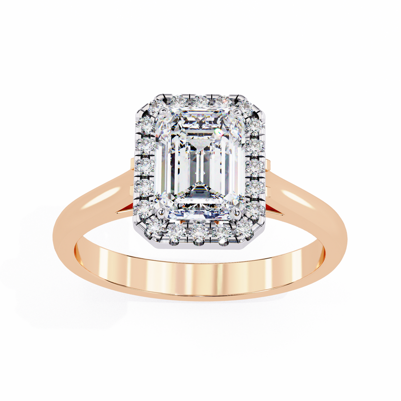 14k IGI certified radiant ring with E-F color VVS-VS clarity diamonds 127