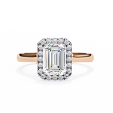 14k IGI certified radiant ring with E-F color VVS-VS clarity diamonds 127