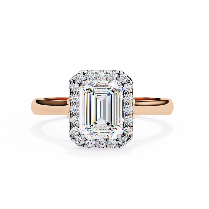 14k IGI certified radiant ring with E-F color VVS-VS clarity diamonds 127