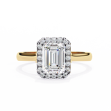 14k IGI certified radiant ring with E-F color VVS-VS clarity diamonds 127