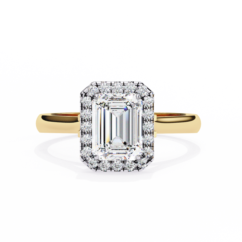 14k IGI certified radiant ring with E-F color VVS-VS clarity diamonds 127