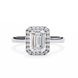 14k IGI certified radiant ring with E-F color VVS-VS clarity diamonds 127