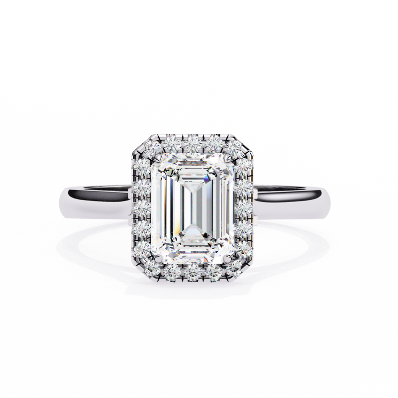 14k IGI certified radiant ring with E-F color VVS-VS clarity diamonds 127