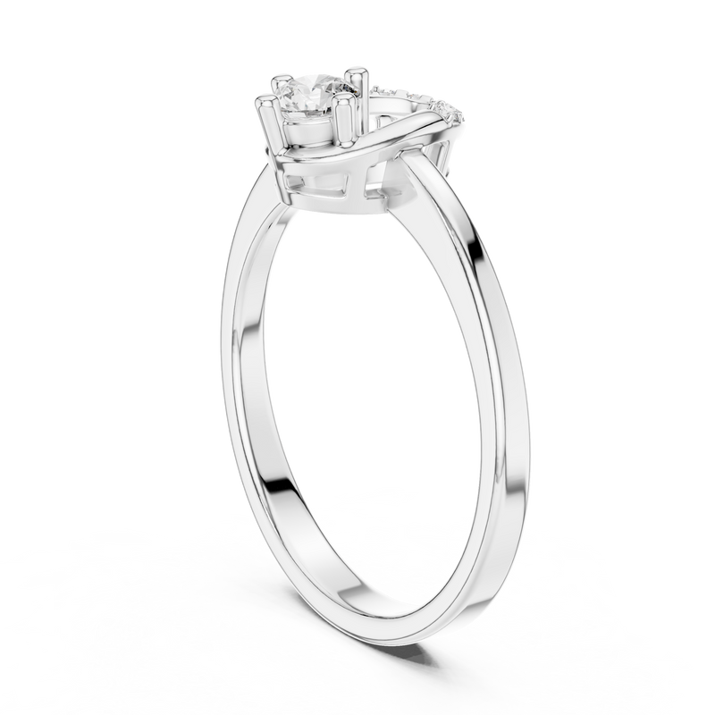 Ladies Ring 1347@7 - White Gold - Image