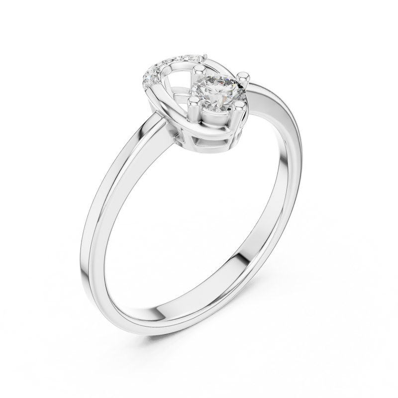 Ladies Ring 1347@7 - White Gold - Image
