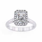 14k IGI certified radiant ring with E-F color VVS-VS clarity diamonds 128