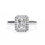 14k IGI certified radiant ring with E-F color VVS-VS clarity diamonds 128