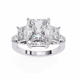 14k IGI certified radiant ring with E-F color VVS-VS clarity diamonds 129