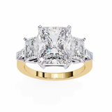 14k IGI certified radiant ring with E-F color VVS-VS clarity diamonds 129