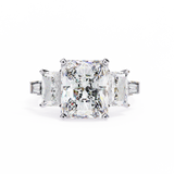 14k IGI certified radiant ring with E-F color VVS-VS clarity diamonds 129