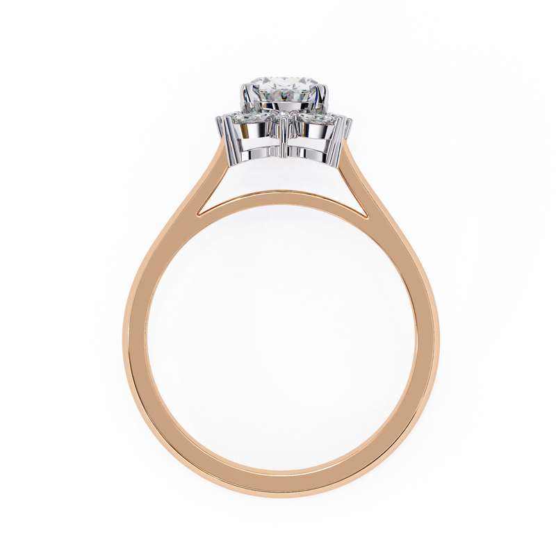 14k IGI certified oval ring with E-F color VVS-VS clarity diamonds 130