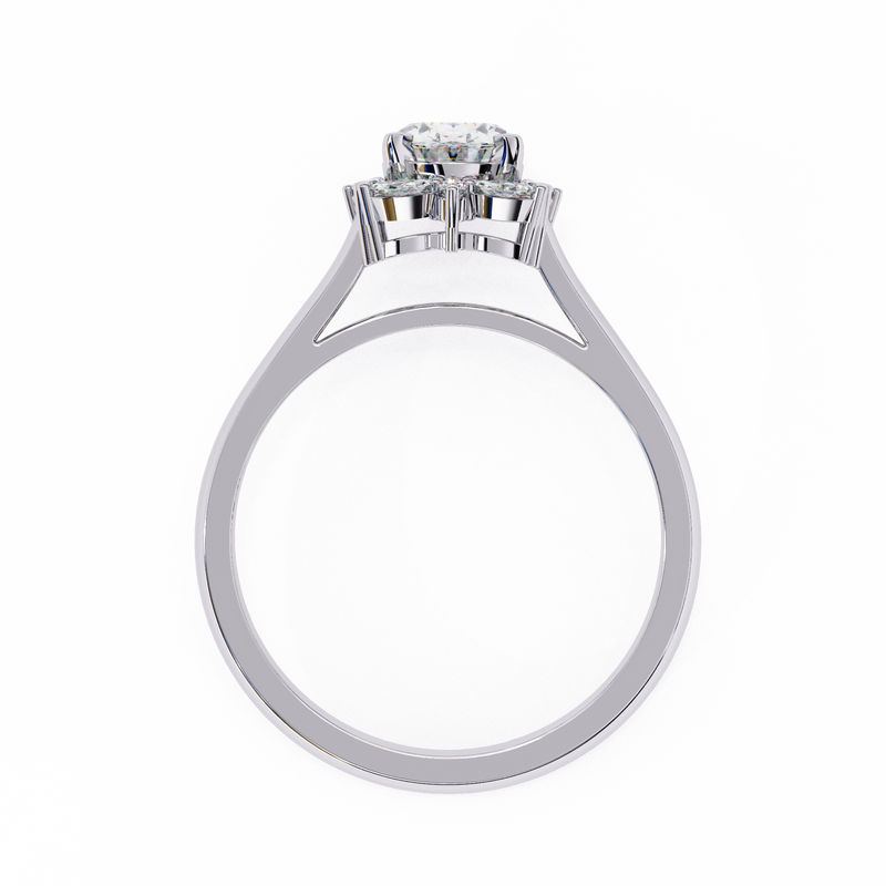 14k IGI certified oval ring with E-F color VVS-VS clarity diamonds 130
