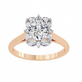 14k IGI certified oval ring with E-F color VVS-VS clarity diamonds 130