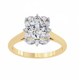 14k IGI certified oval ring with E-F color VVS-VS clarity diamonds 130