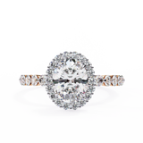 14k IGI certified oval ring with E-F color VVS-VS clarity diamonds 131