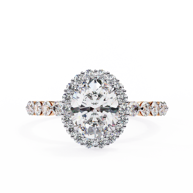 14k IGI certified oval ring with E-F color VVS-VS clarity diamonds 131