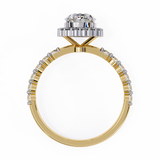 14k IGI certified oval ring with E-F color VVS-VS clarity diamonds 131